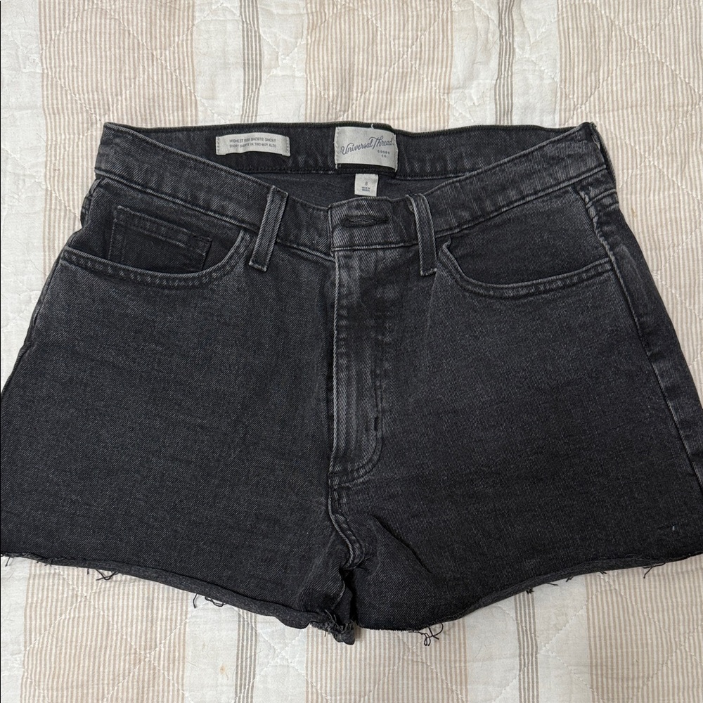Universal Thread Charcoal High-Rise Denim Shorts